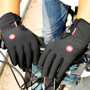 Winter Mens Women Cycling Gloves Anti-slip Motorcycle Windproof Bike Gloves Anti-shock Full Finger Mountain Bicycle Gloves