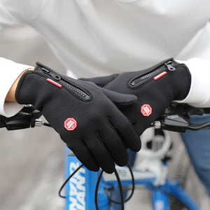 Winter Mens Women Cycling Gloves Anti-slip Motorcycle Windproof Bike Gloves Anti-shock Full Finger Mountain Bicycle Gloves