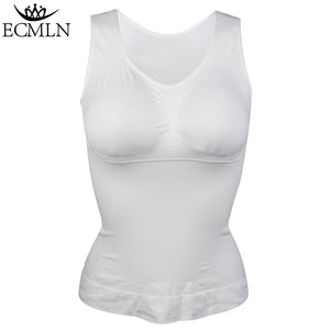 ECMLN Hot Shaper Slim Up Lift Plus Size Bra Cami Tank Top Women Body Removable Underwear Slimming Vest Corset Shapewear Dropship